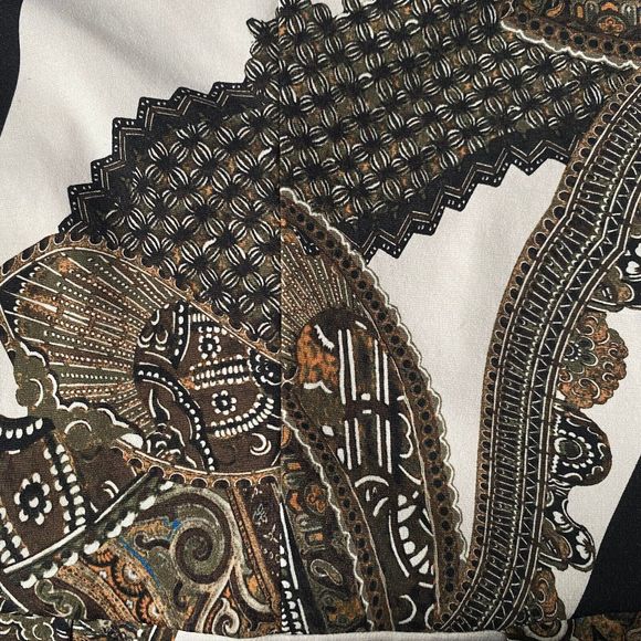 Etro Milano Paisley Peplum Top Womens Size 42 Multicolor Viscose Wool - Picture 6 of 16